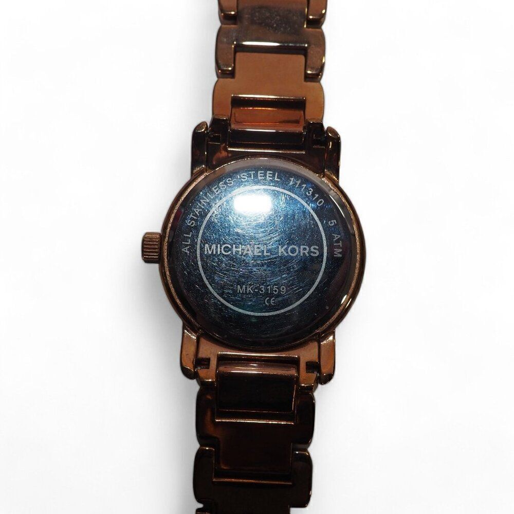 Michael Kors Women's MK3159 Signature Logo Face Rose Gold Watch - Picture 5 of 11